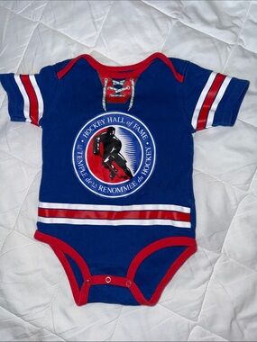 18m Gen 2 Hockey Hall of Fame Blue & Red Baby One-Piece